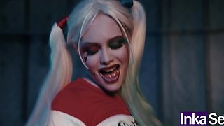 Sperman Tries To Impregnate Naughty Slim Blonde Harley Quinn & Fucks Her In the Ass