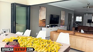 Rough POV with Ebony MILF and Big White Dick