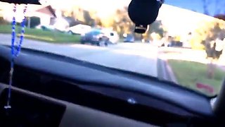 Twink Sucks Big Cock in a Car