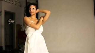 Shanaya Desi College Girl Stripping Doing Indian Photoshoot