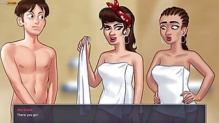 Summertime Saga Cookie Jar Shower Scens With Lopez And Martinez and Download Game