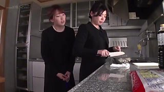 A masked man penetrates her and puts his penis in and out of her mouth