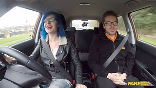 I unloaded in her tight behind during a fake driving lesson