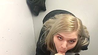 NAUGHTY GF BLOWS ME AND SWALLOWS MY CUM IN PARKING GARAGE STAIRWELL