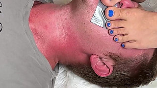 Tied and Taped Mouth Asian Foot Domination