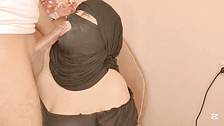 Fucking my slutty mother-in-law in her big ass in the absence of her daughter, Egyptian Arabic sex with voice