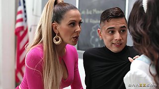 Thick meatpole for MILF Cherie Deville and Kylie Rocket