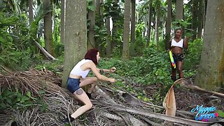 Nina Kayy, Lola Fae, Harmonie Marquis, Maggie Green & Sara Jay's threesome!