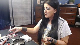 MILF Mid Make up Cigarette Smoking