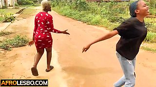 African lesbians dance ending in hot sex