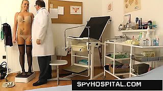 Gorgeous girl at gyno doctor hidden cam video