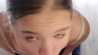 Amazing Sensual Blowjob - Huge Cumshot with My Tongue