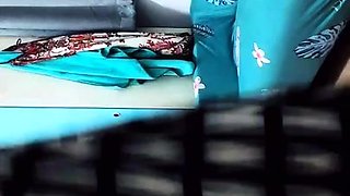 Cute amateur asian web cam girl playing with her toy