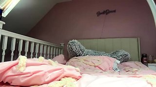 Hot blonde glamour babe solo plays to pleasure her hot body