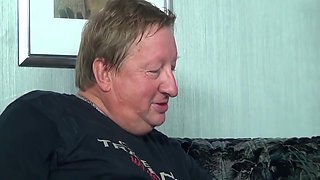 Big Titted Blonde Babe Rides An Older Guys Cock - Laureen Pink