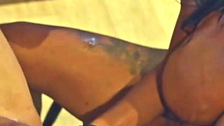 Asian MILF Mistress Inserts Huge Dildo Into Slave Ass