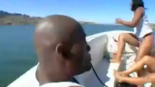 Honey having some fun on the boat