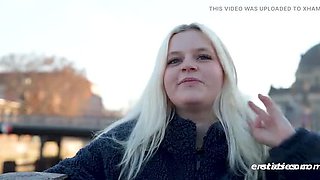 Blonde German Amateur Emily Loves Vibrator & Solo Masturbation - Big Natural Tits & Shaved Pussy