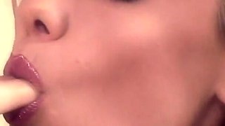 Adorable blonde with big tits playing with wet pussy