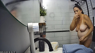 Mrs. Joanne Tanner a Real Schoolteacher Exposed in The Shower 11-05-2025