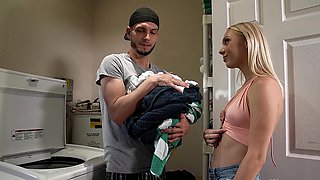 Hot blonde gets pumzzy in doggy style with a big cock