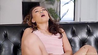 Kimmy Kimm - Caught Masturbating By Her Roomie But She Cant Resist His Huge Cock