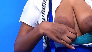 4K All Ebony Giant Nipples on Saggy Natural Tits Udders, Expose Thong in Dress Wink, Hot Busty Girl Sheisnovember After Classes