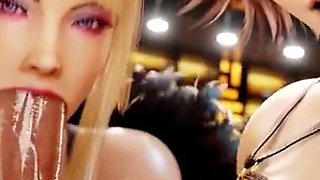 Fat Ass Cammy Gets Her Pussy Piledrived by a Hard Cock & Creampied, Slutty Ass Tekken Deepthroating Session