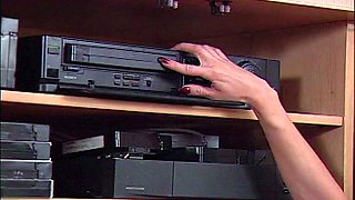 Blonde horny chicks play her big boobs