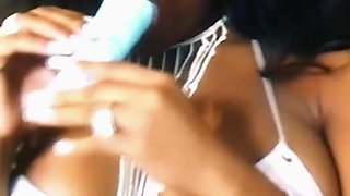 Soaked Ebony Slut Lori Alexia Slowly Fucks Her Juicy Pussy