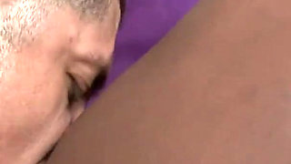 Gorgeous ebony skin knows how to play with an eager cock