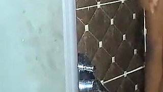 Red Bathroom to Room Cucumber Fuck