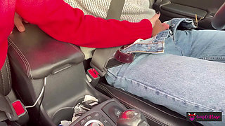 On the Highway I Make the Uber Driver Cum