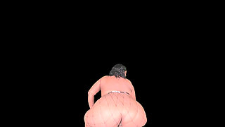 Chocolate Flavor - Black BBW Smoking & Fishnet Strip Dance