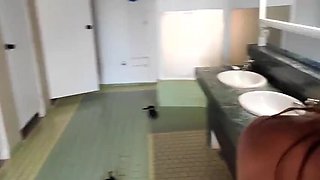 Magia Rosa Public Toilet Blowjob Fun - Amateur Brunette Spanish HD