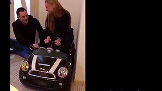 Sexy brunette teen outdoor masturbation