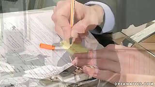 Secretary gets double penetrated: Big Ass, Blowjob  Anal Porn