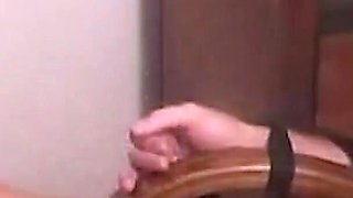 Mistress Strokes with Black Latex Gloves