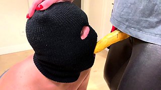 Naughty blonde femdom fetish hottie rams ass with strapon