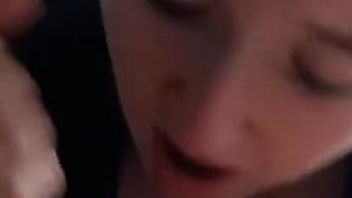 19 Yrs Old College Girl Blows a Cock Until He Cums 3 Times and She Swallows