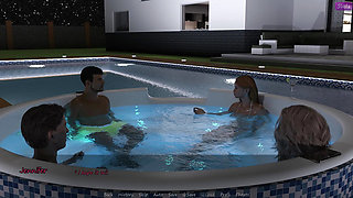 My Stepbrother 's Wife #48 - As part of the dare, John licked Jennifer and Justine's feet - highlight