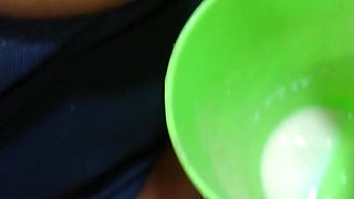 Desi MILF Wife Sucking Millk on Her Bobs by Her Husband