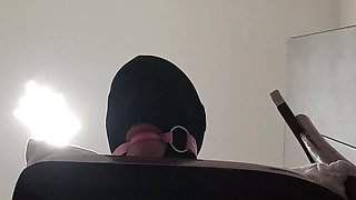 Tied up, Blindfolded and Ballgagged MILF Gets Fucked in Her Mouth, Pussy and Ass
