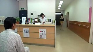 Japanese Nurse and visitors have sex in hospital