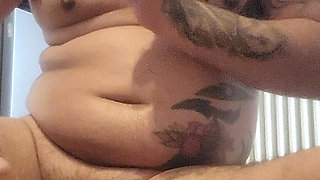 Piggy with dildo - dildo from ass to mouth - gagging- cum eating