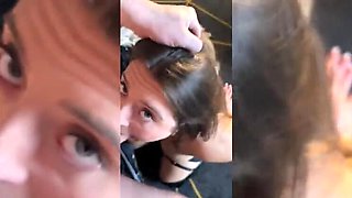 Luna Doll Gets Rough Hotel Fuck - Cum in Mouth & Tit Slapping