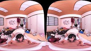 Japanese Students Surrenders to Wild Passion in Virtual Reality