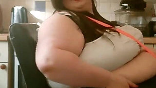 SSBBW BBW Kitchen Play in Sexy Tight Clothing Part 2
