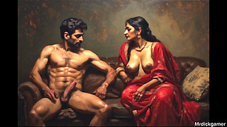 Indian village aunty fucking with her brother in law in terrace