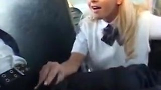 Blonde handjobs asian in school bus 2